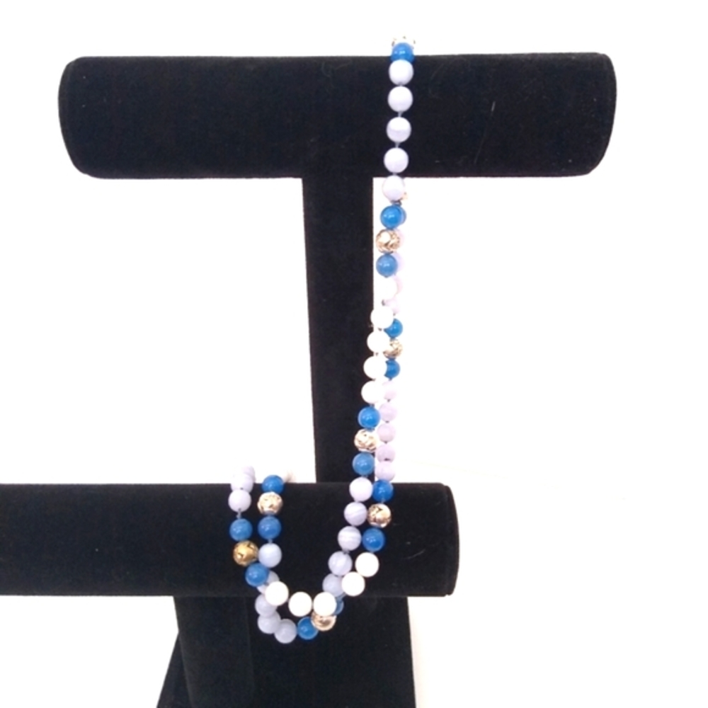 Hand crafted blue necklace